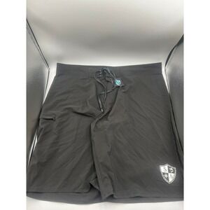 NWT SA Co. Men's Black Surf Activewear Swim Trunk Shorts‎ Size 40